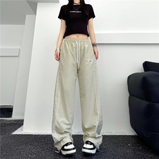 休闲裤子男女秋季潮牌直筒宽松休闲裤户外学生情侣运动裤XSQ37，女装休闲裤，星座208-5