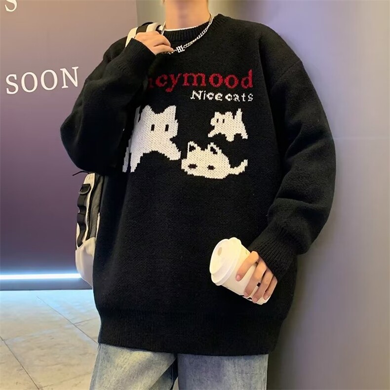 美式圆领毛衣男慵懒风休闲针织衫M6311P45,男装针织衫/毛衣,星座1116-2