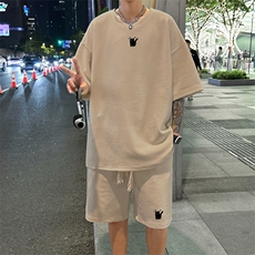 套装！华夫格套装短袖T恤短裤男TZ196-特P38，男装T恤，电商B367