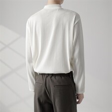 轻熟宽松半高领打底衫长袖T恤垂感打底衫TX01/P40特控59，男装T恤，电商A243