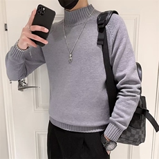 高领毛衣男士宽松秋冬装保暖纯色韩版打底针织衫线衣潮流S591，男装T恤，星座1116A-2（原606A-1）