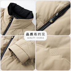 冬季2024羽绒服男中青年白鸭绒加厚短款立领时尚外套，男装羽绒服，钱塘6003（原4033）