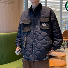 山系户外翻领葫芦格棉服秋冬加棉外套男多口袋工装ZY115P88，男装棉衣，星座1116-2