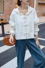 【现货】2022秋季火爆卫衣连帽外套 M L 2个码 黑白2,女装卫衣/绒衫,mumu.story