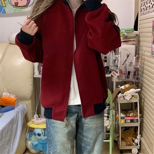 抖音得物高品质 美式高街重磅结构设计拼接织带立领卫衣外套 CM42图片