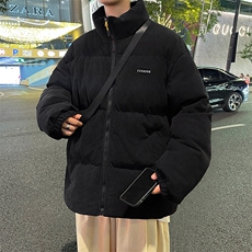 2023男冬季新款灯芯绒保暖棉衣防风宽松加厚大码棉服外套BYM09P85，男装棉衣，电商A086