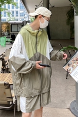 时尚连帽防晒套装男夏季运动风拼色防晒衣夹克XZ514-2-1607-P98，男装防晒衣，星座514-2(原B239)