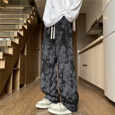 秋季新款潮流灯芯绒扎染脏脏裤宽松休闲裤B315-K118-特p40控78，男装休闲裤，电商B315