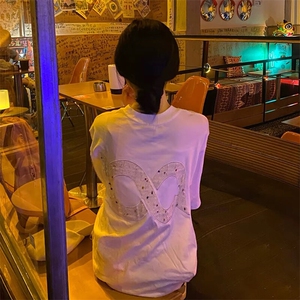 万针全刺绣工艺抖音得物高品质260克重磅纯棉双纱美式高街短袖T恤图片