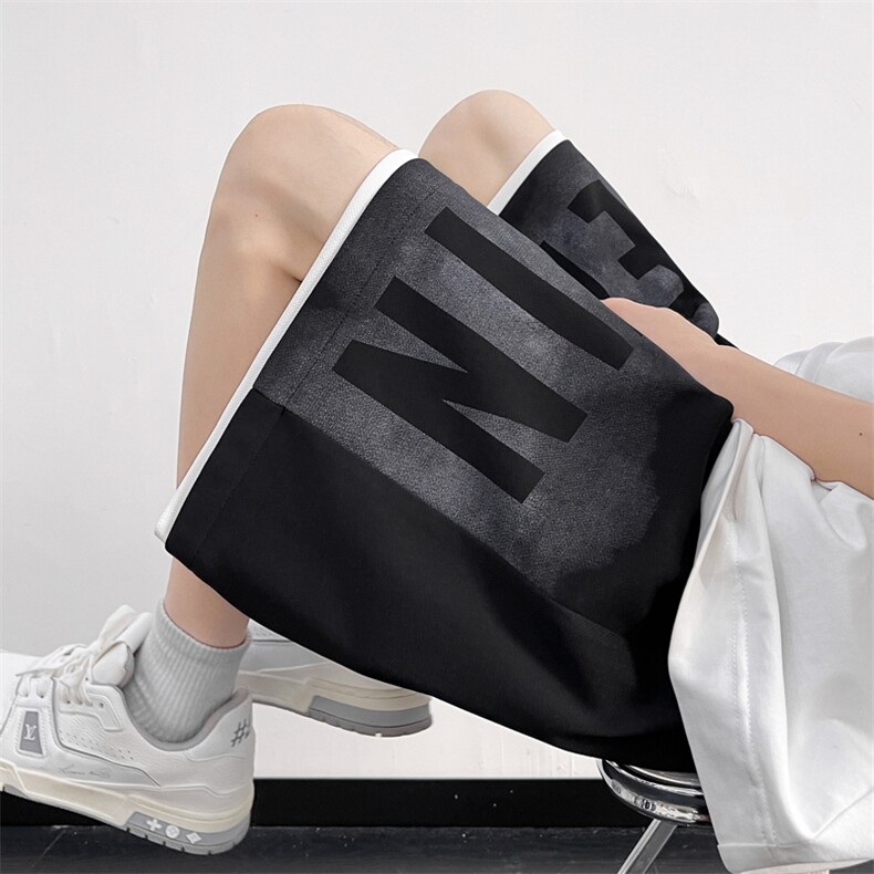 2025夏季新款学院风针织休闲短裤宽松运动五分裤男DK611特P23控48，男装牛仔裤，电商C305A