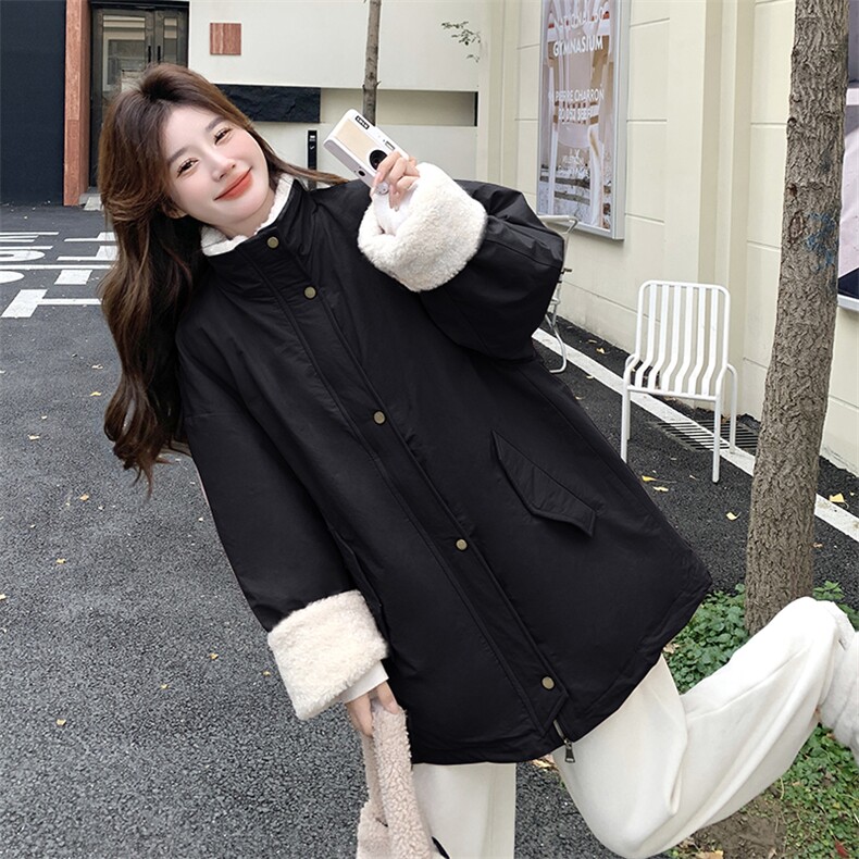 现货毛毛拼接羽绒内胆派克服2C115-2236-P245-K368，女装羽绒服，2C115