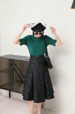 复古压花半裙，女装半身裙，盛歌玛