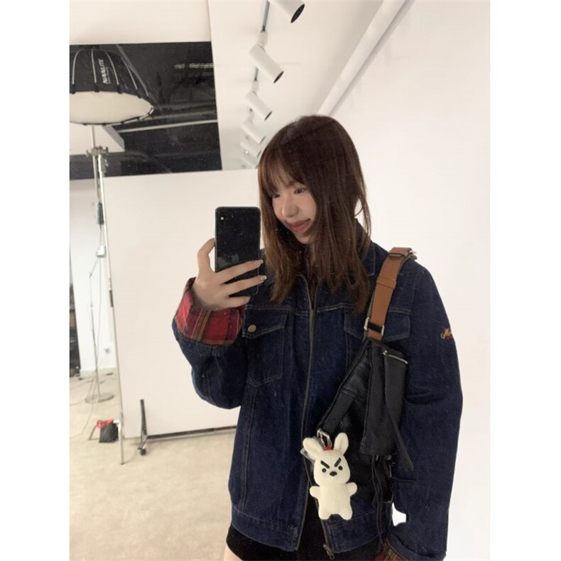 牛仔外套男女秋季2025新款韩版宽松百搭美式复古牛仔上衣网络图,男装工装外套,星座410-6（原星座1304-1）