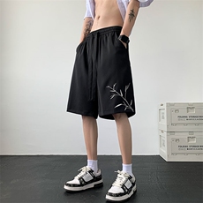 2026夏季新款西装短裤飘带刺绣设计五分裤XZ211-1-K2329-P45，男装牛仔裤，星座211-1