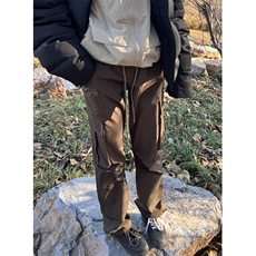 街头vibe多口袋棕色工装裤男直筒宽松休闲复古拖地长裤子KA45，男装工装外套，星座1116A（原606A-3）