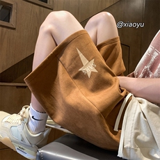 XZ616夏季新款麂皮绒印花下坠星星短裤休闲五分裤TY859P35控48，男装牛仔裤，星座512A（原616）