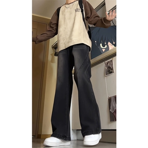 春季加长版裤子男高个子阔腿直筒牛仔裤185cm110直筒长裤KZ005P60图片