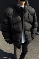特批P105无差价冬款clean立领棉服大码加厚PU皮短款棉衣男M2908，男装棉衣，电商A001