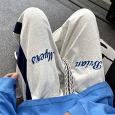 休闲裤男秋季潮牌高街oversize运动裤美式百搭卫裤K4707-P32，男装休闲裤，星座512-2