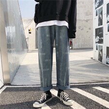 20秋季男女休闲牛仔裤港风宽松老爹裤主推长裤子1008-2-k35-p38，男装牛仔裤，星座1008-2