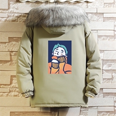 MM48042-P130冬季大毛领衣男士大码加厚袄男服砖墙，男装棉衣，电商A040A