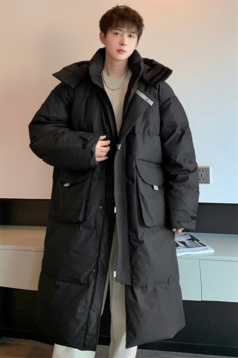 羽绒服新款男冬季港风宽松长款白鸭绒外套YR905-P180(控价238）,男装羽绒服,星座214-3