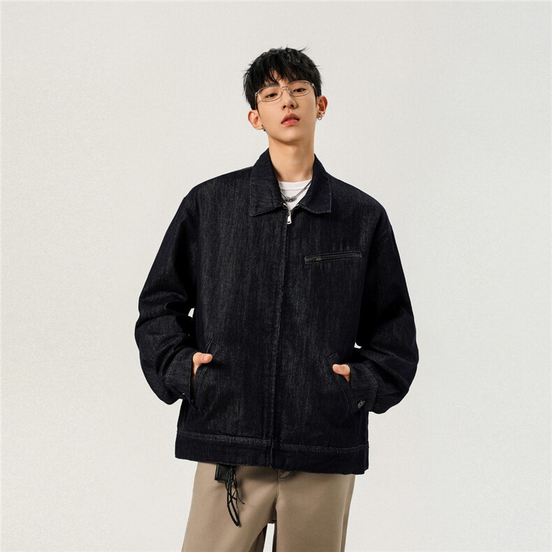 不褪色2025新高品质牛仔夹克宽松韩版工装潮流水洗外套N105/P105,男装工装外套,星座202