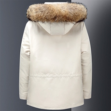 大货高品质大毛领大鹅羽绒服男女加厚外套班服8008P90，男装羽绒服，星座1602B（原101B-1）