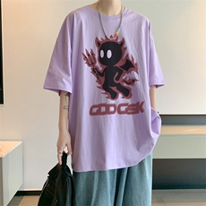 已注册/夏季内景重磅复古休闲短袖T恤男潮宽松打底衫DT00510/P25，男装T恤，电商B316