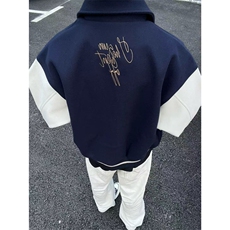 网图有货重工刺绣呢料夹克男美式飞行员棒球服外套女A877-P72，男装夹克，星座1505