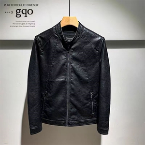 (网络图慎用有大货)立领皮衣立体商务休闲单款  313B-JK6601-P120图片