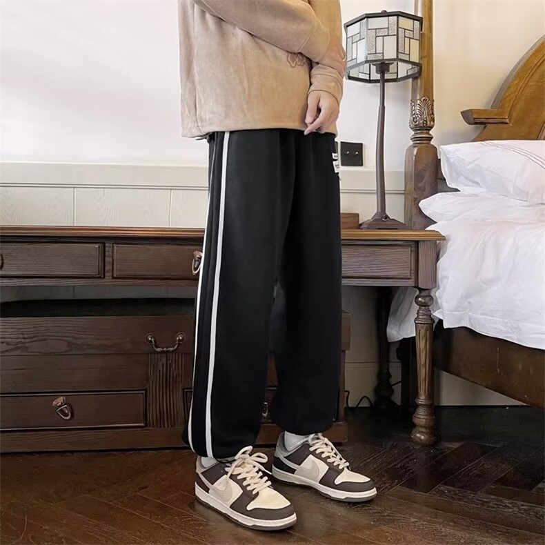 218-1-P35-KZ104-新款时尚休闲侧边线条宽松裤,男装休闲裤,四季星座218-1