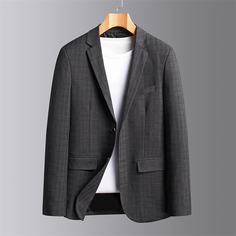 BV718钱塘2020-2秋冬季男装西服条纹时尚休闲男士长袖外套P165图片