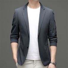 M5555-1钱塘2020-3春夏新款男士商务休闲西服简约修身外套P135，男装西服，钱塘207-3
