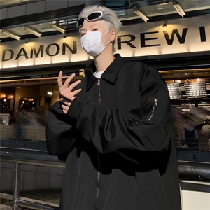 韩版潮流夹克男士宽松百搭高街帅气2024秋冬新款ins外套W5881-P55图片