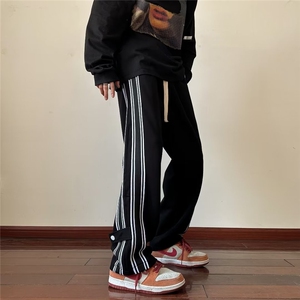 新款美式裤子男高街直筒宽松阔腿长裤设计感休闲运动裤B7266-p36图片