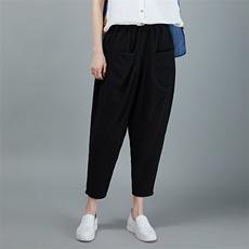 2021年夏季时尚潮流舒适裤子中腰宽松九分裤优雅，女装裤子，叶笙衣