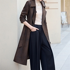 奈绪风衣外套女2025年春秋季新款中长款休闲英伦风气质女款妈妈，女装风衣，卡杰菲