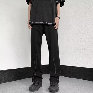 炸街设计感直筒牛仔裤男休闲复古夏季薄款宽松潮牌长裤N01638-P42图片
