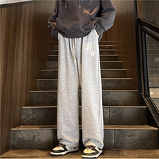 美式高街潮牌休闲裤子男款设计感港风oversize宽松卫裤K7388-P32，男装休闲裤，星座512-3