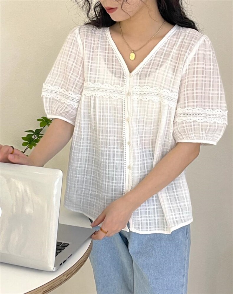 上新??韩系花边小衫，其它，DAP