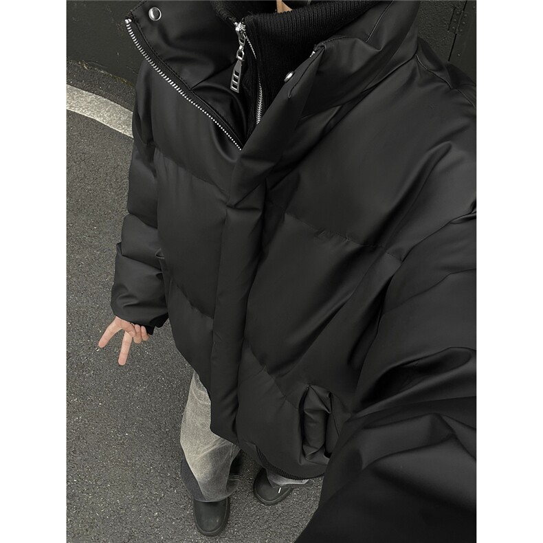 现货高品质供抖音供直播美式短款pu棉衣307A-M6708-P118,男装棉衣,星座307A