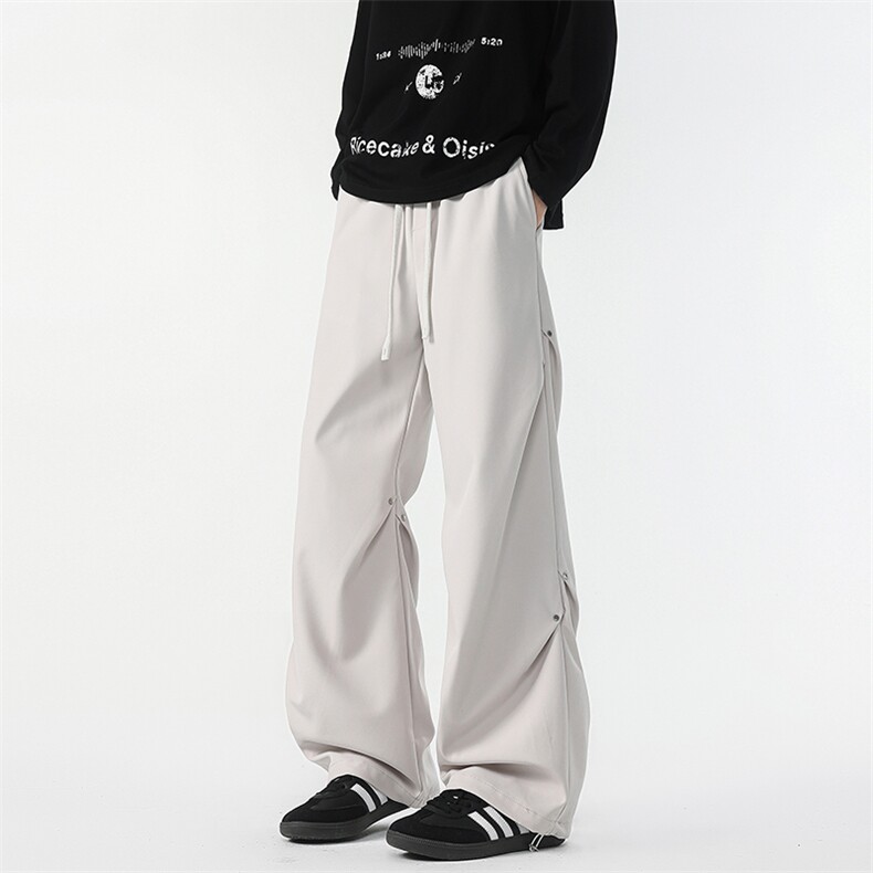 8XL-M秋冬美式冲锋裤子男士潮牌阔腿裤加厚直筒宽松长裤K9178P58,男装休闲裤,电商D206-1