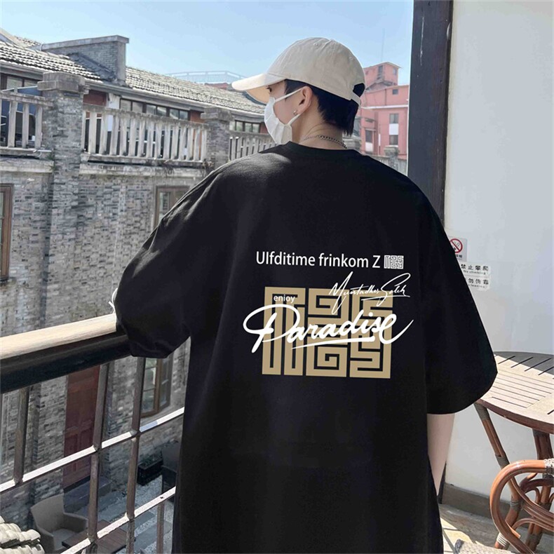 220g纯棉美式夏季短袖t恤男DT407-特批19 控38图片