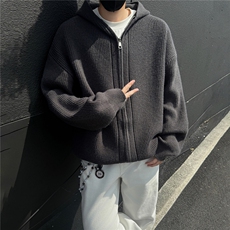 秋冬带帽毛衣开衫针织男士慵懒风线衣外套宽松，男装针织衫/毛衣，星座1206（原A206）