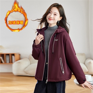 现货！2025冬季新款加绒加厚棉衣女棉服图片