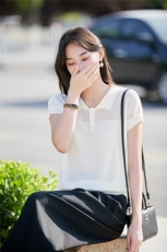 2025百搭时尚简约天丝莱赛尔三宅镂空POLO领，女装针织衫/毛衣，晨旭羊绒