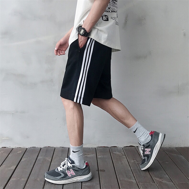 2021夏季港风潮大码新宽松男运动条纹卫裤休闲裤短裤K2036-P30,男装休闲裤,电商A001
