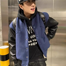 美式复古棒球服外套春秋季2025年新款超火百搭时尚情侣夹克，男装夹克，星座506A