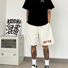 2025新款美式潮牌运动短裤男夏季宽松直筒休闲五分裤子DA120-P29，男装牛仔裤，星座208-5
